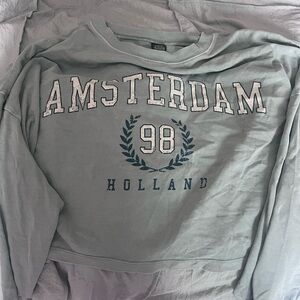 wild fable Light Sage Amsterdam '98 Crewneck Sweatshirt